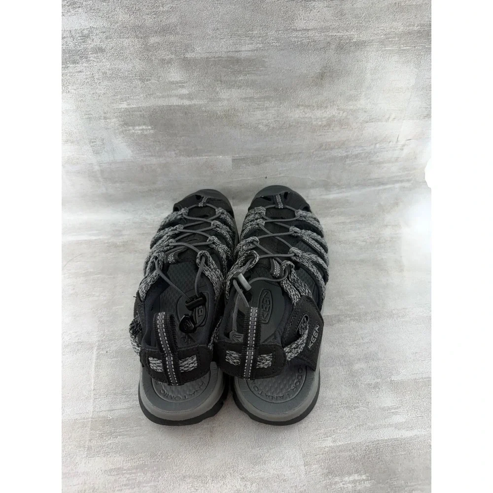 Keen Whisper Sandals Women Sz 10 Black Neutral Gray Waterproof Hiking 1028815